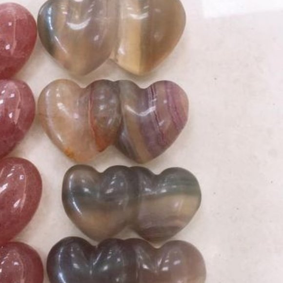 Other - Double Hearts Pieces 1 Fluorite 💕